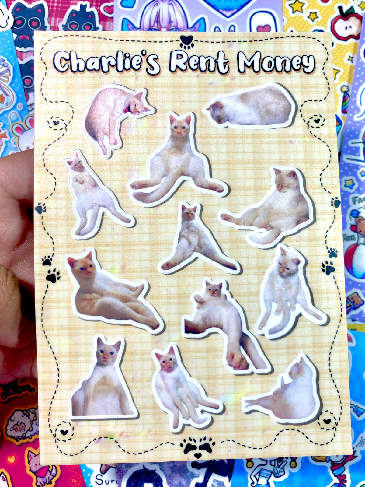 Charlie's Rent Money Sticker Sheet