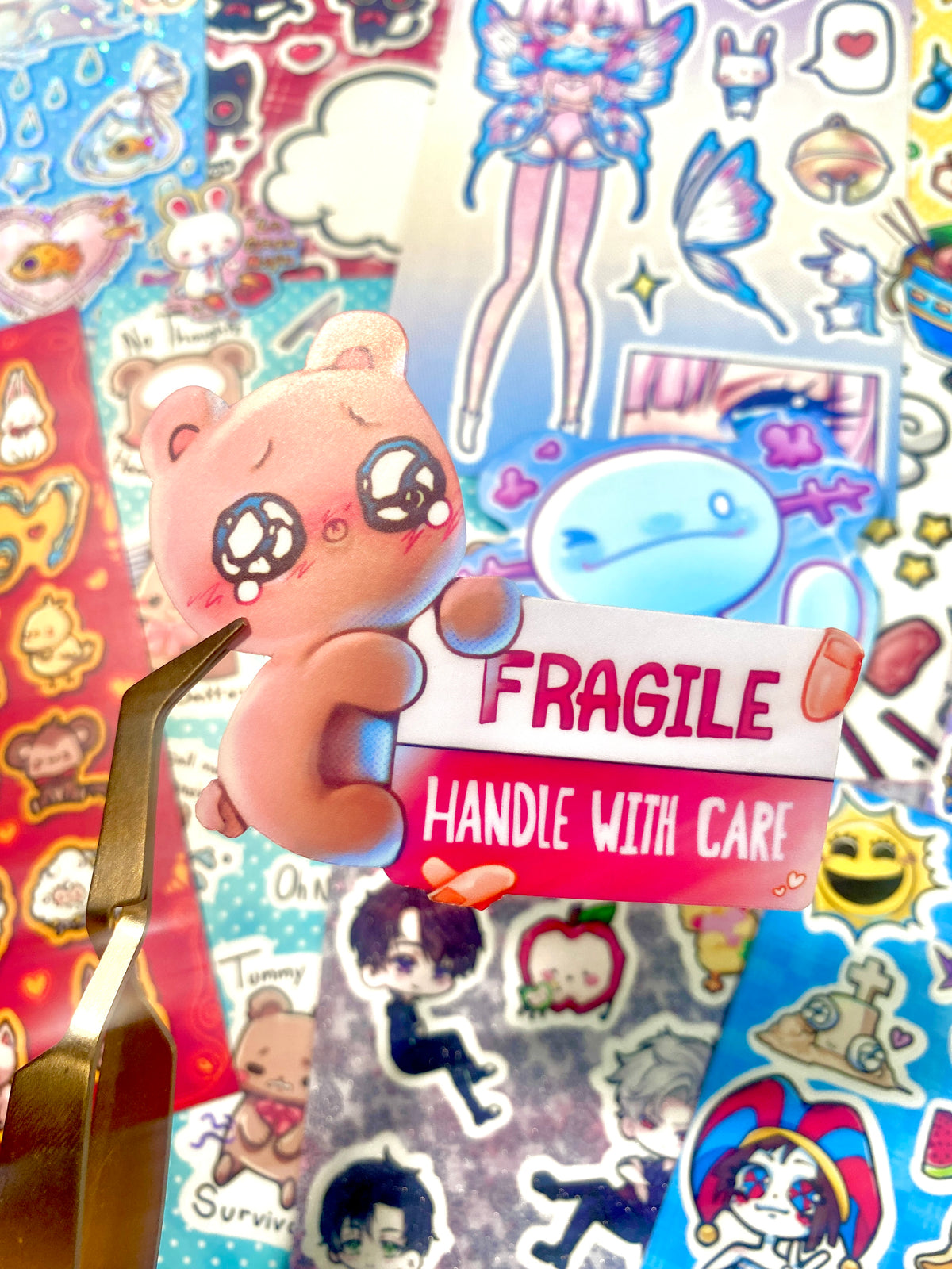 Fragile bear Sticker