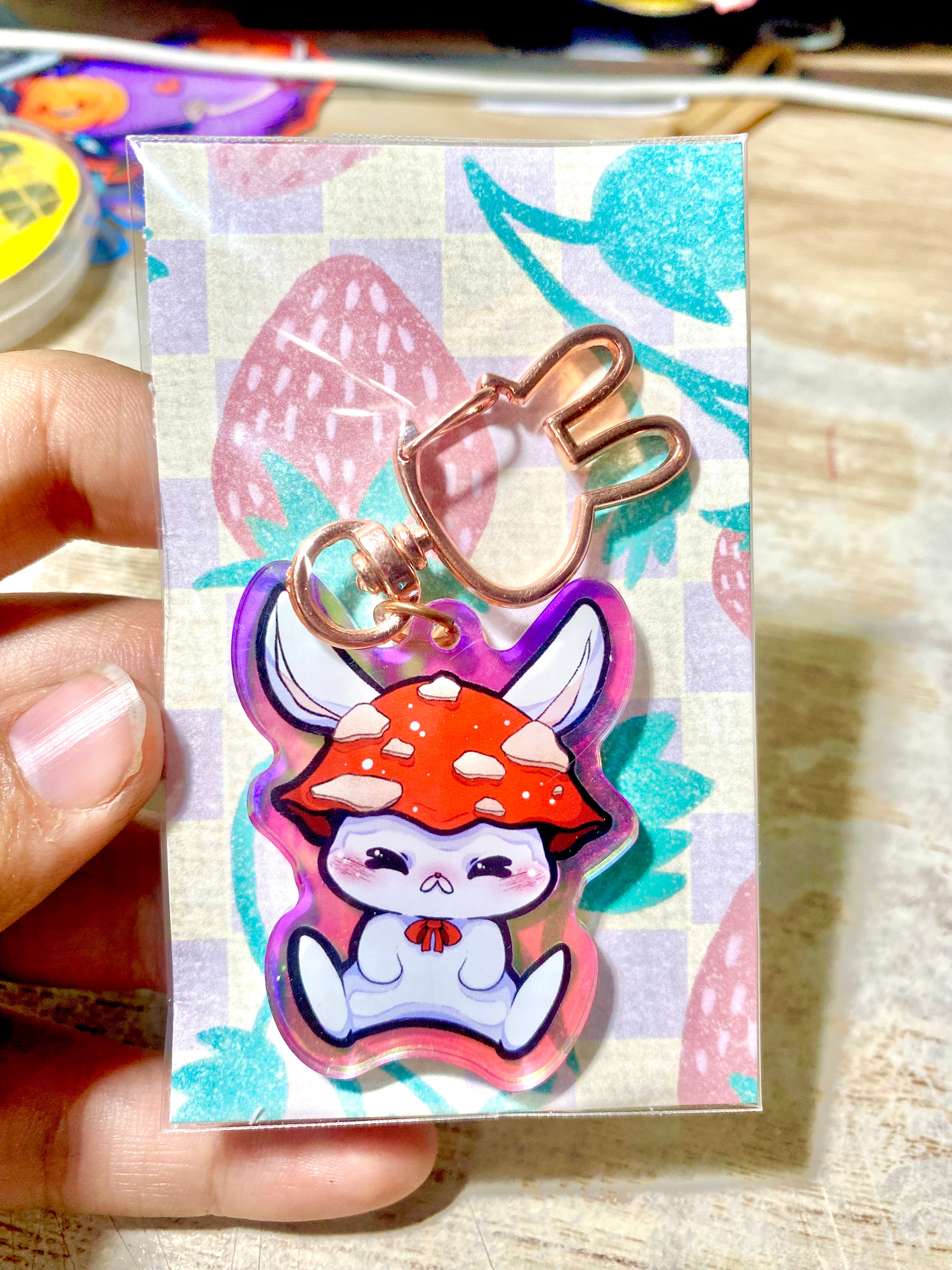 Mushroom bunny Keychain (discounted)