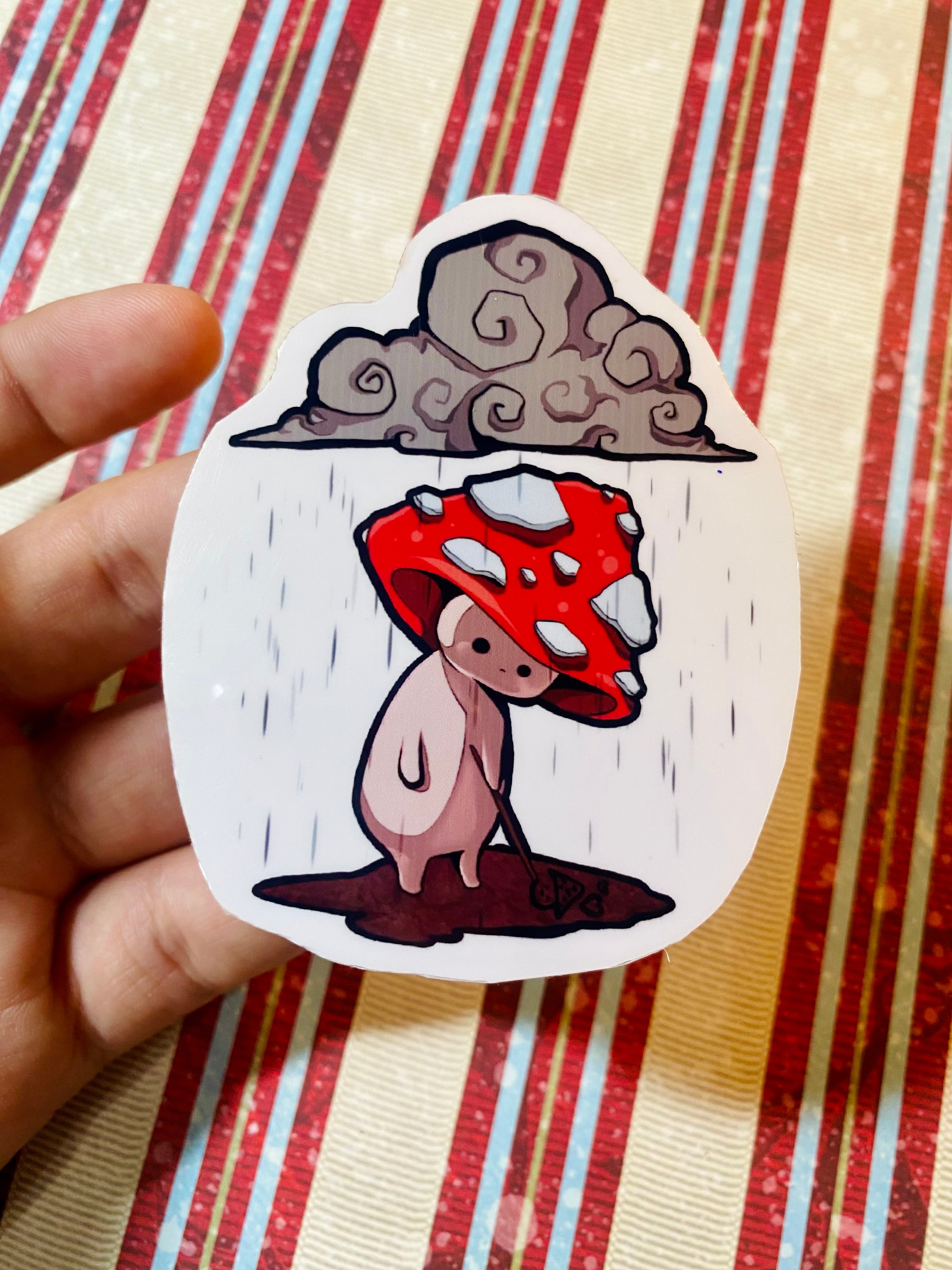 Sad Mushroom Sticker