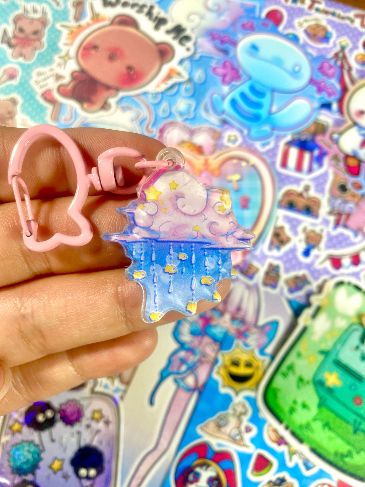 Fish Cloud Keychain