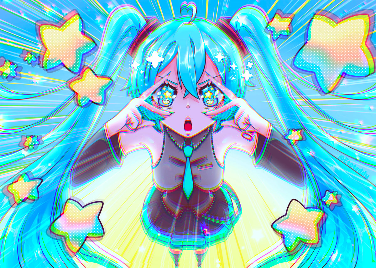 Miku Beam Art Print