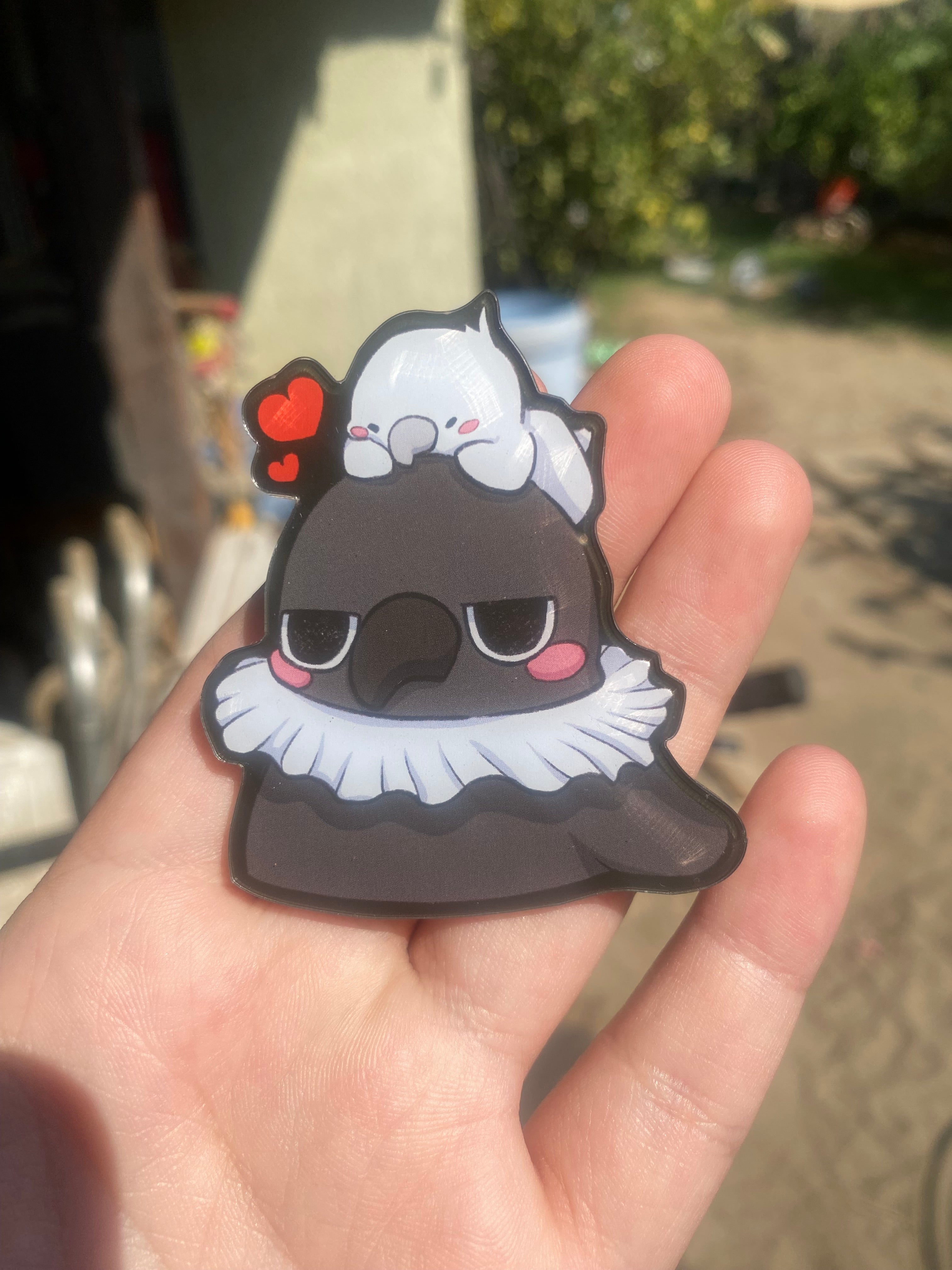 Crow Acrylic Pin