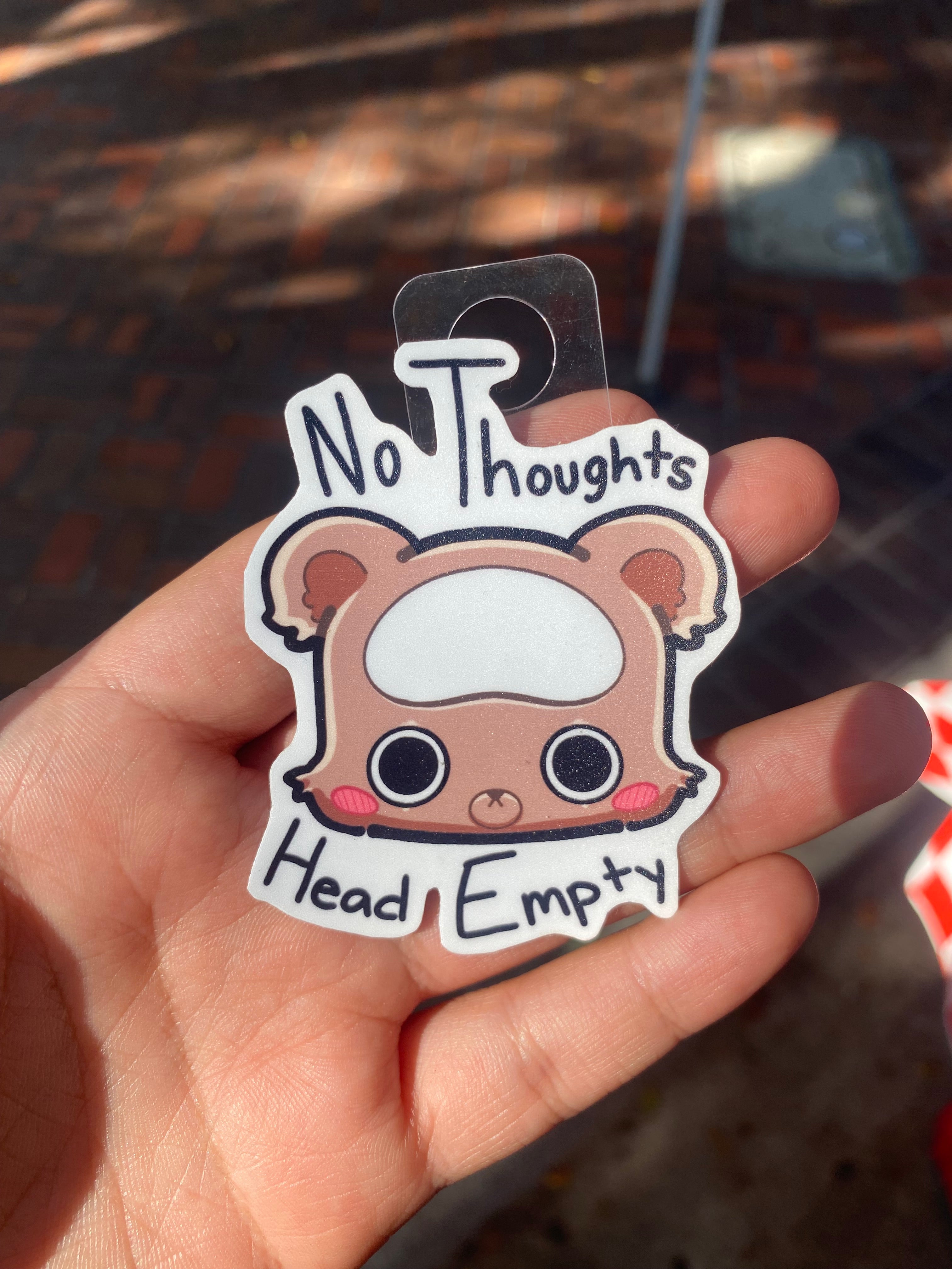 No thoughts, Head empty Sticker