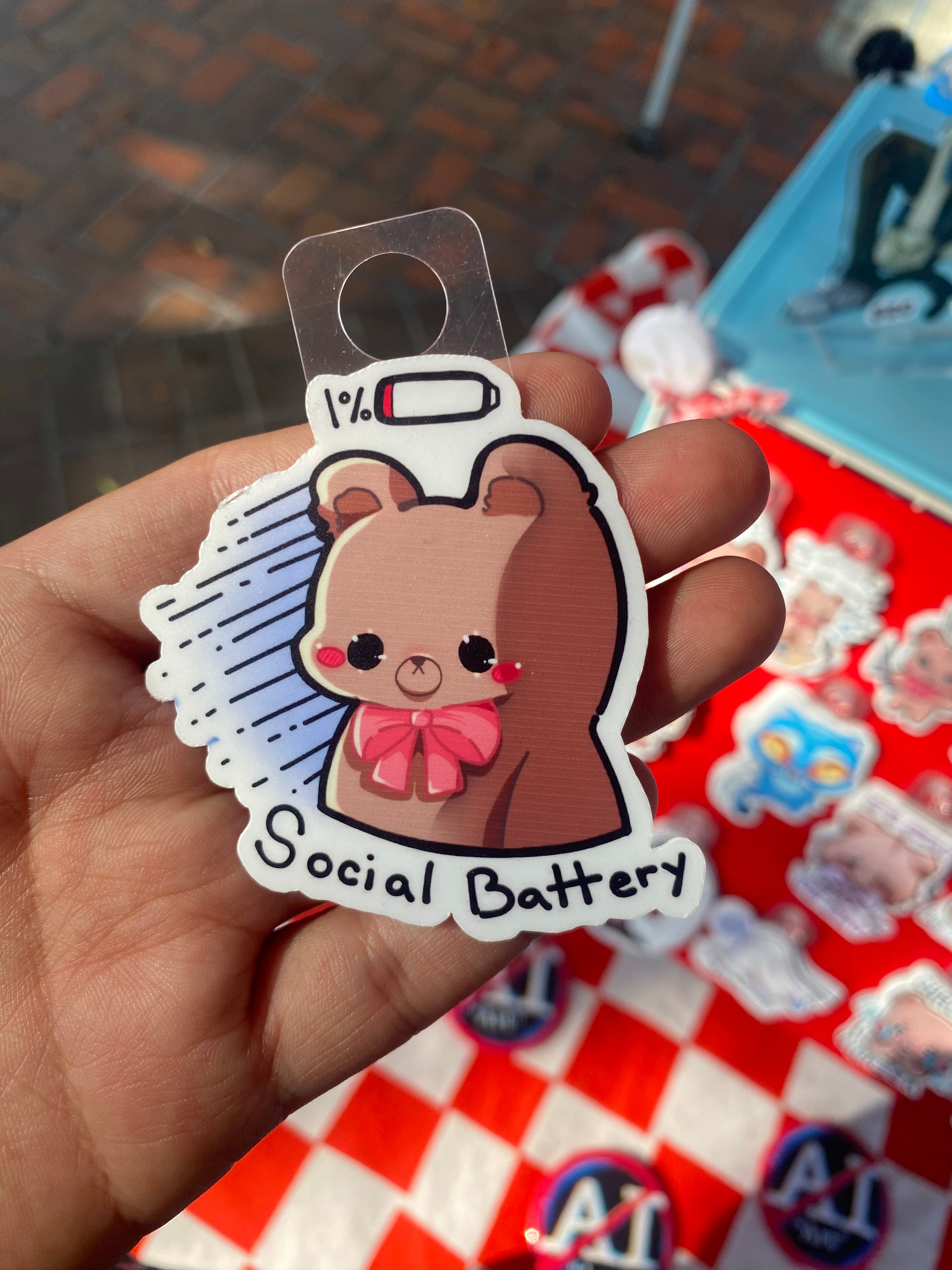 Social Battery Sticker