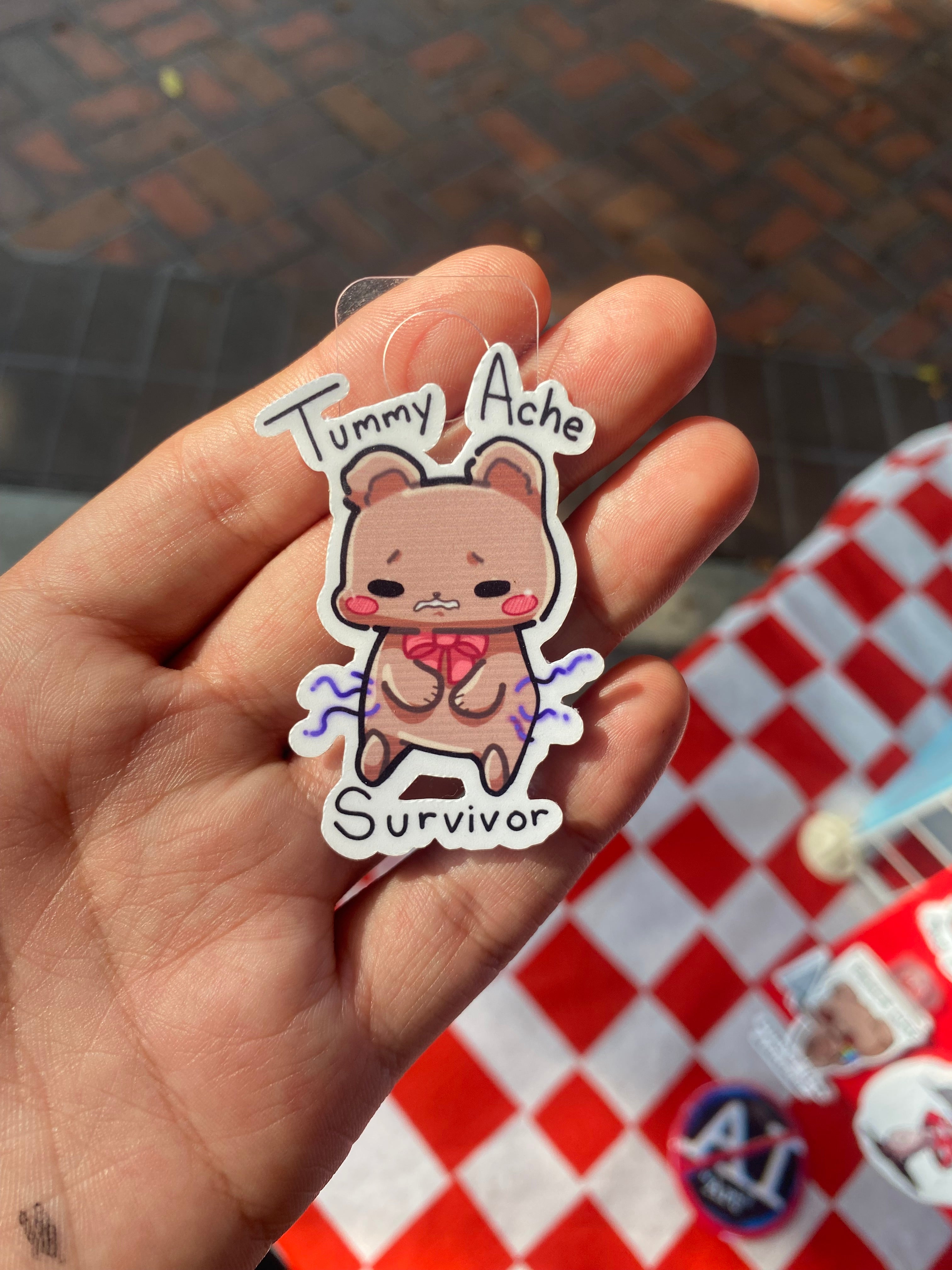Tummy Ache Survivor Sticker