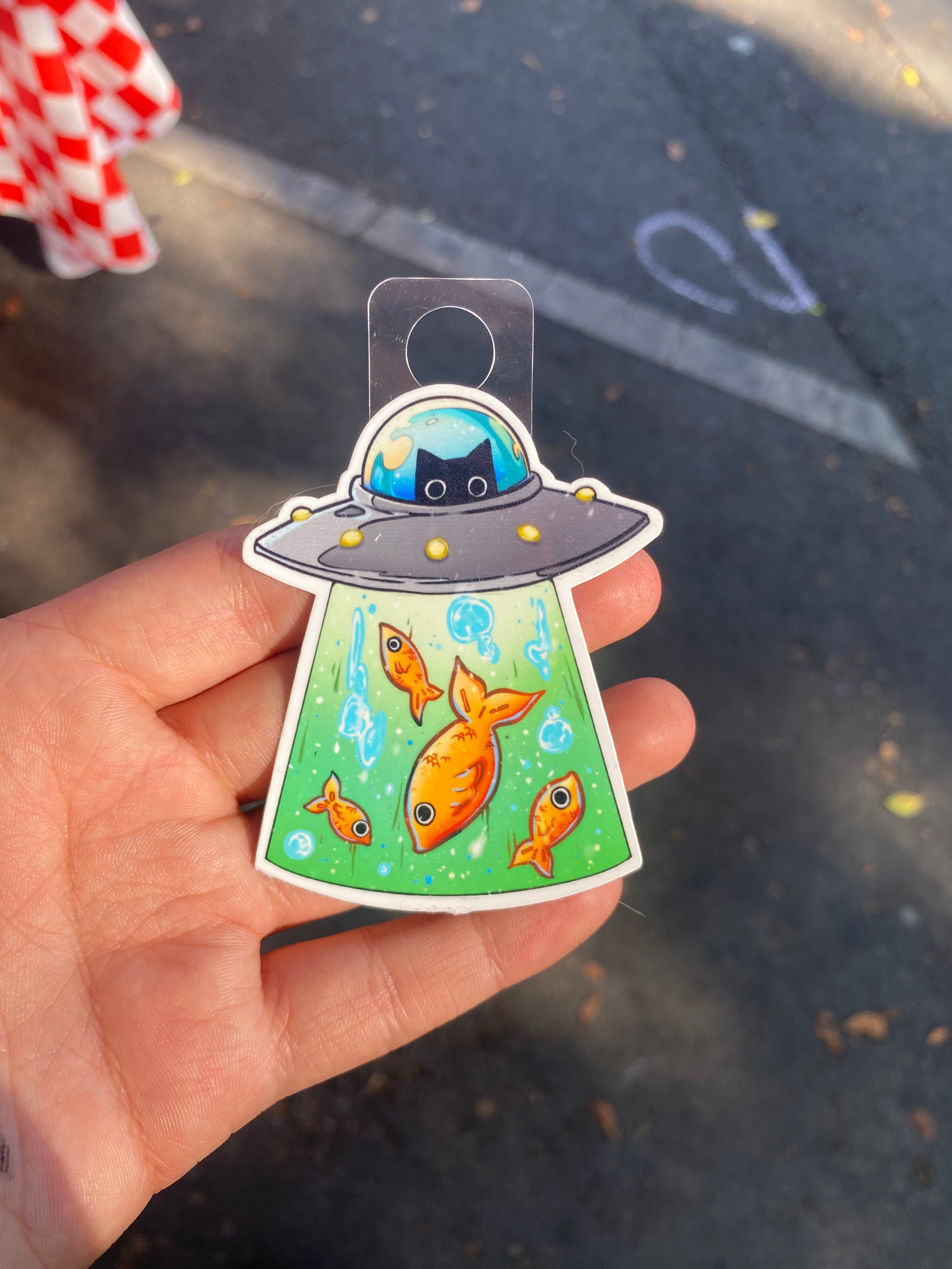 UFO Kitten Sticker