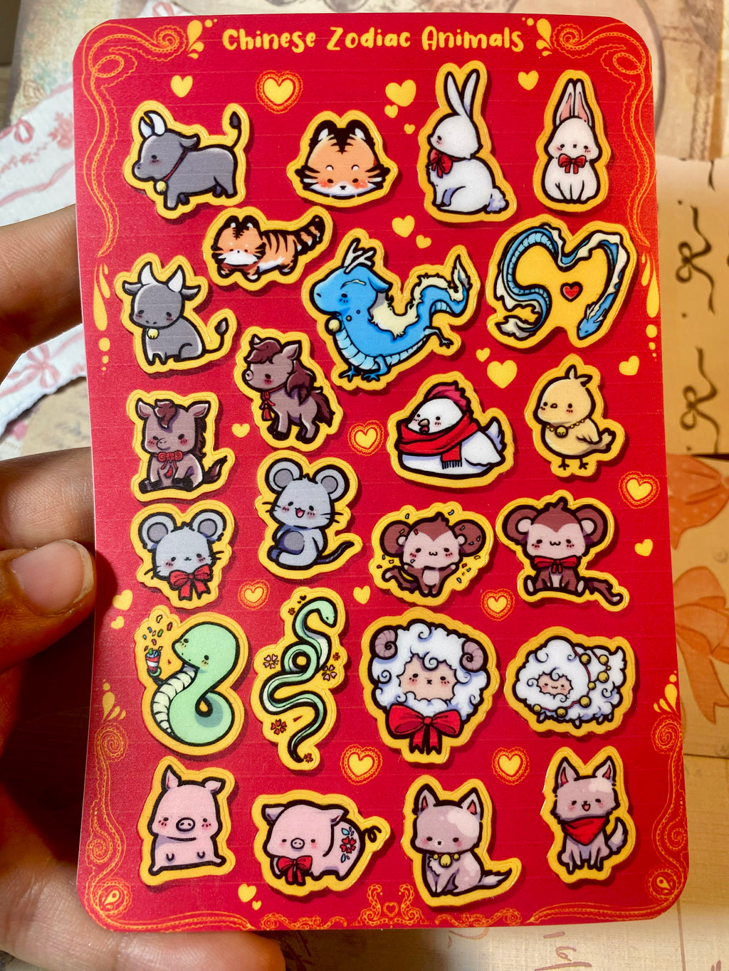 Chinese Zodiac Sticker Sheet