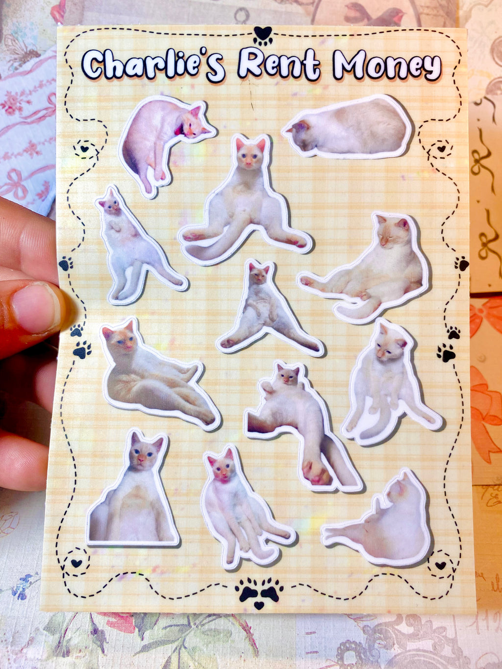 Charlie's Rent Money Sticker Sheet