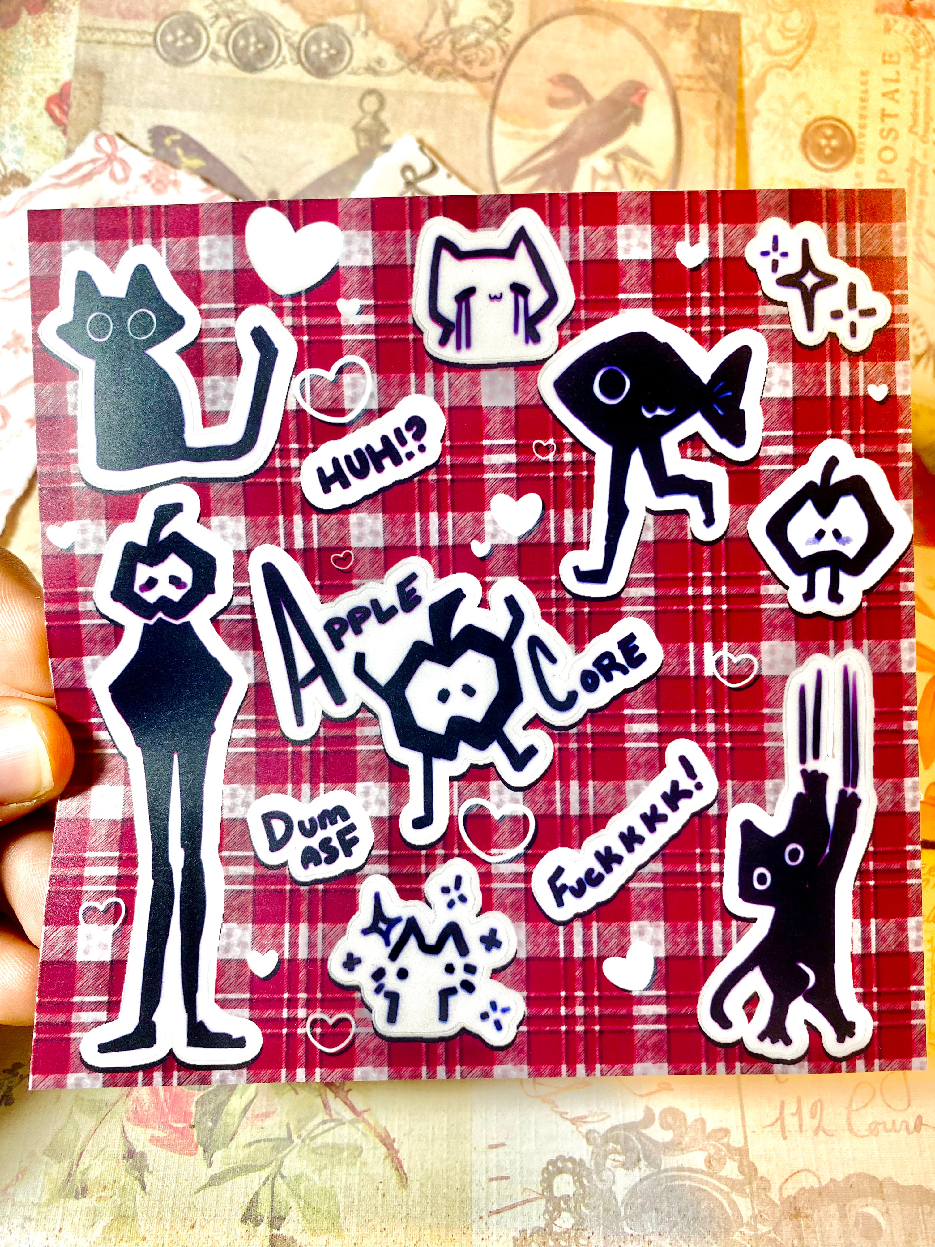 Apple Core sticker sheet