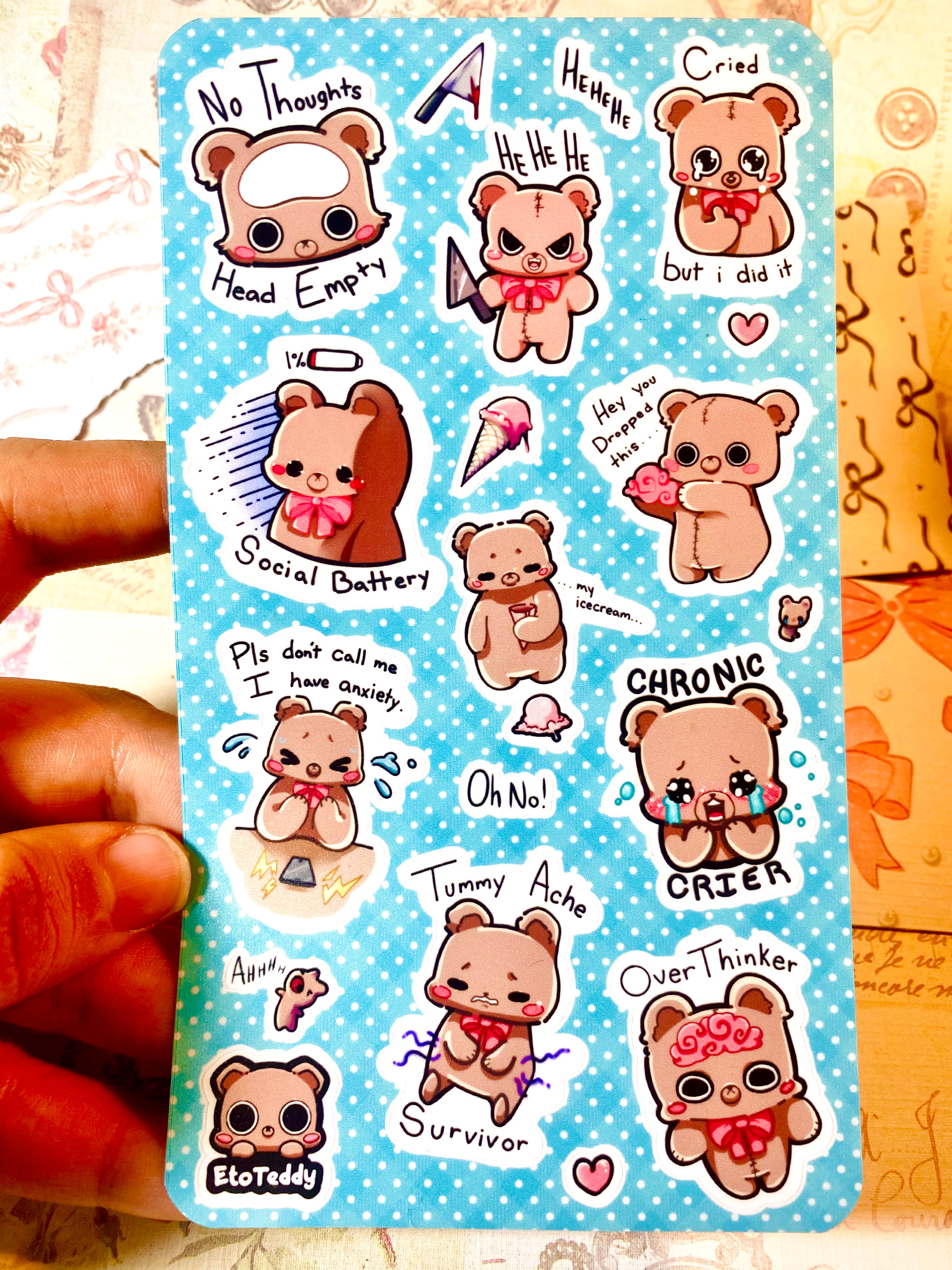 TeddyBear Sticker Sheet