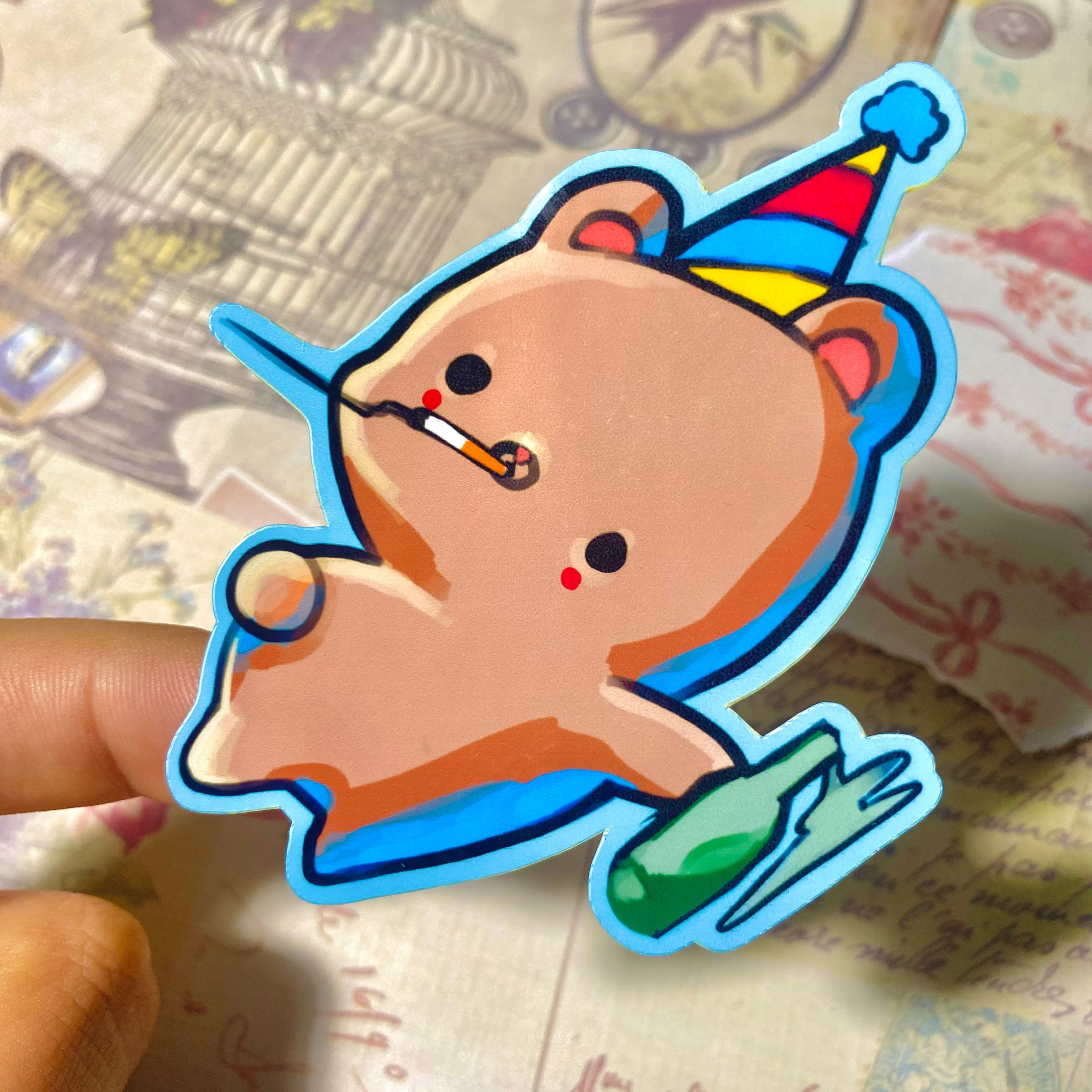 Party Bear Sticker